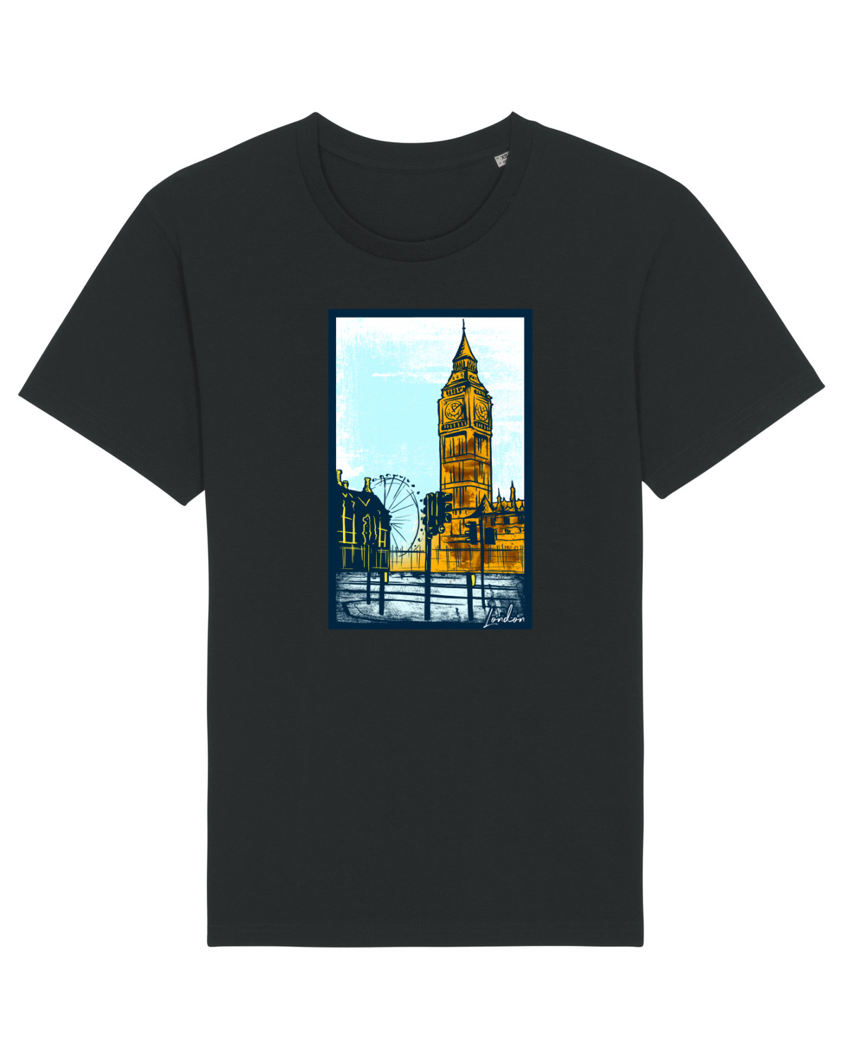 Tricou mânecă scurtă Unisex Rocker Black