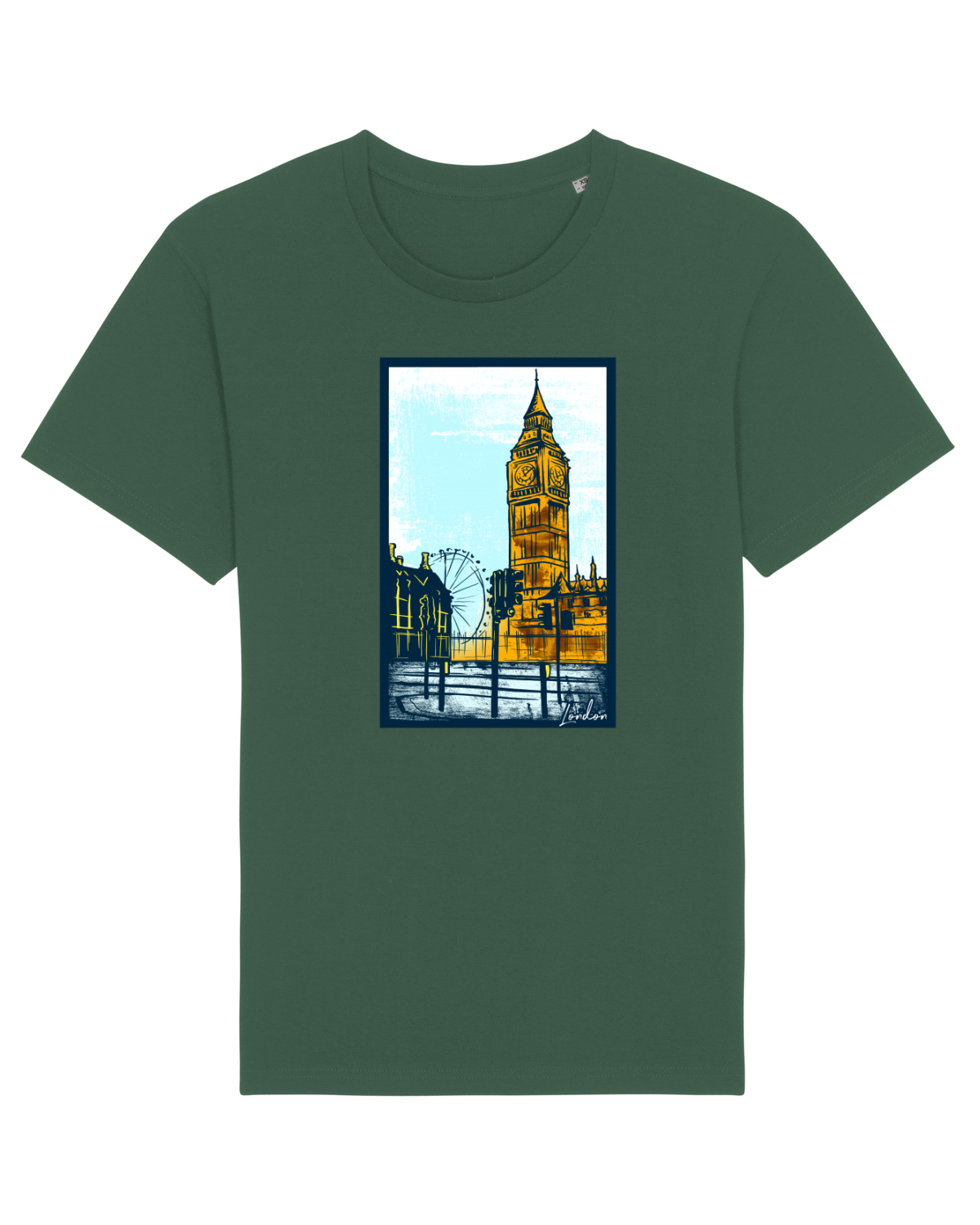 Tricou mânecă scurtă Unisex Rocker Bottle Green