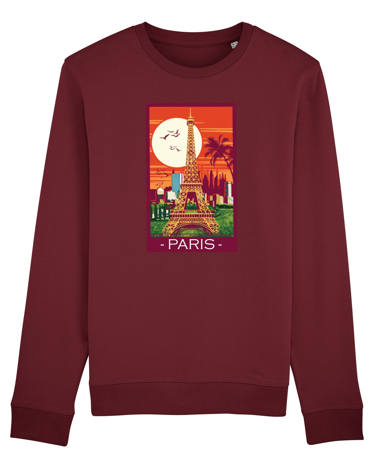 Bluză mânecă lungă Unisex Rise Burgundy