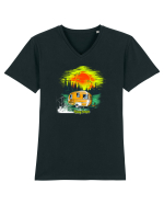 Happy Camper Tricou mânecă scurtă guler V Bărbat Presenter