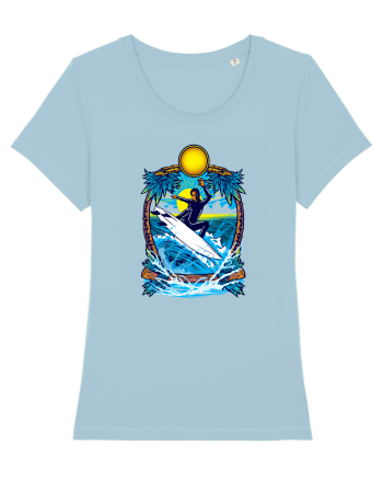 Big Waves Surfing Sky Blue