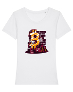 Bitcoin Master Tricou mânecă scurtă guler larg fitted Damă Expresser