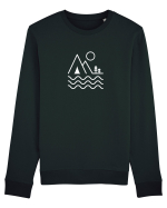 Campând la Munte - Design Minimalist Bluză mânecă lungă Unisex Rise