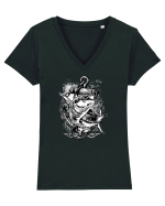 Fishing Time Tricou mânecă scurtă guler V Damă Evoker
