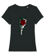 Bones And Roses Tricou mânecă scurtă guler larg fitted Damă Expresser