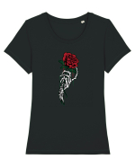 Bones And Roses Tricou mânecă scurtă guler larg fitted Damă Expresser