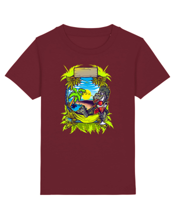 Tropical Gorilla Party Burgundy