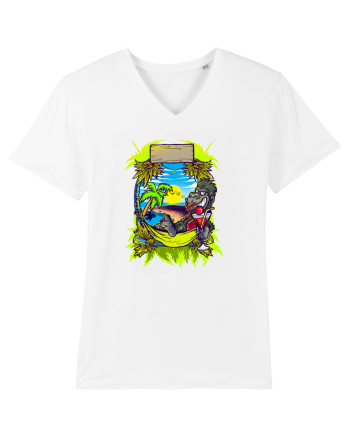 Tropical Gorilla Party White