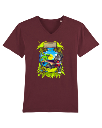 Tropical Gorilla Party Burgundy