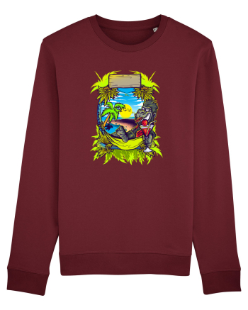 Tropical Gorilla Party Burgundy