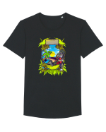 Tropical Gorilla Party Tricou mânecă scurtă guler larg Bărbat Skater