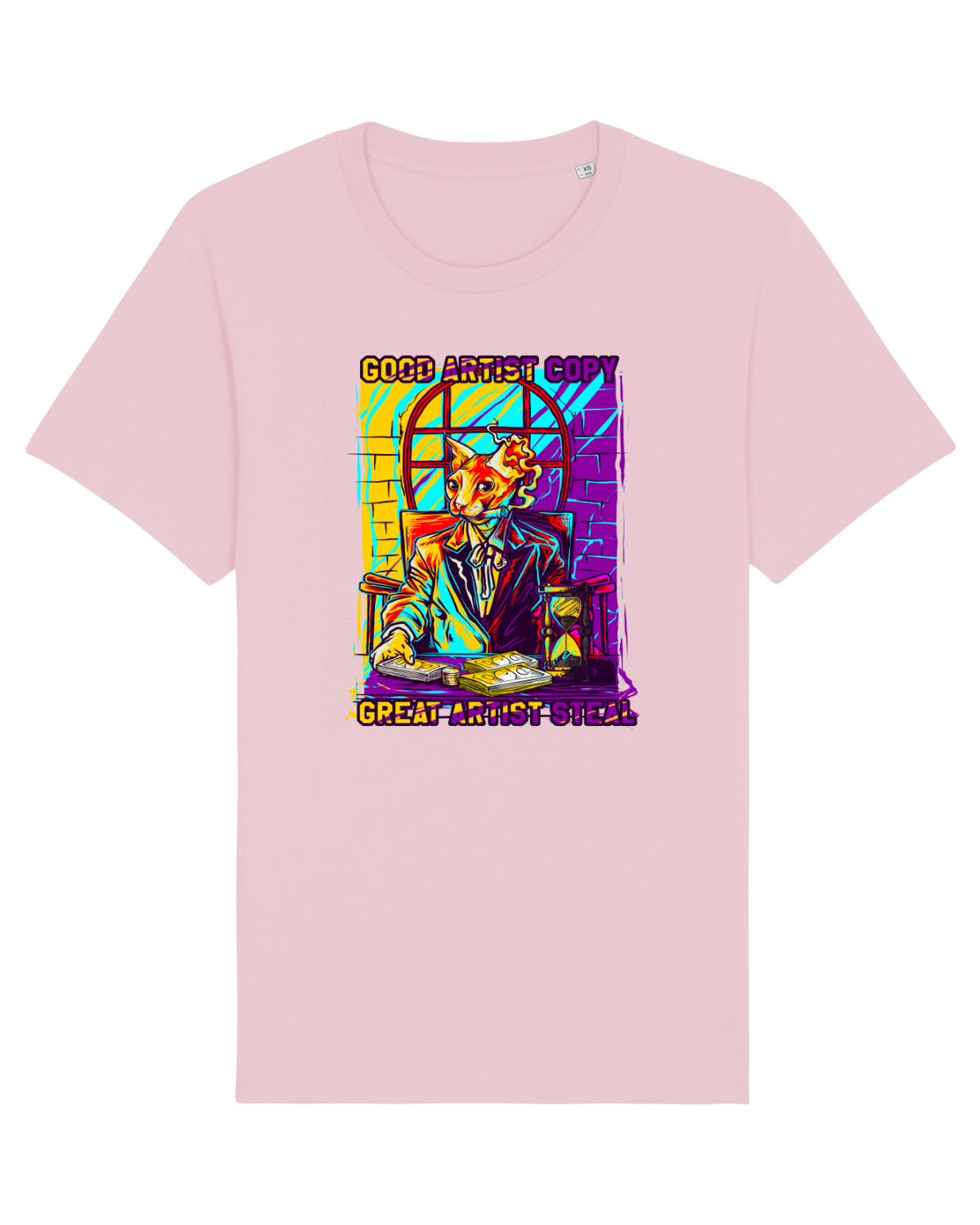 Tricou mânecă scurtă Unisex Rocker Cotton Pink