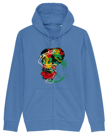 Flower Dragon Bright Blue