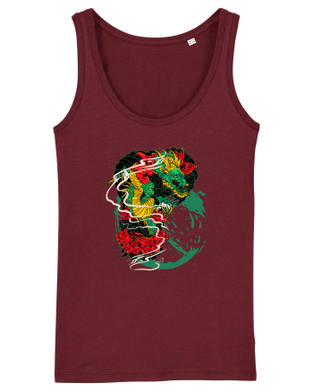 Flower Dragon Burgundy