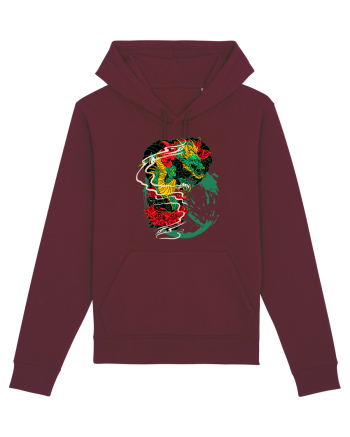 Flower Dragon Burgundy