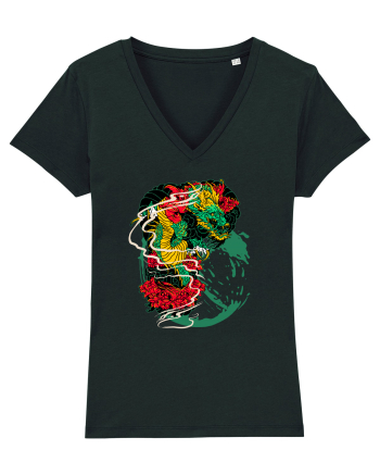 Flower Dragon Black