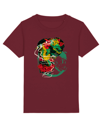 Flower Dragon Burgundy