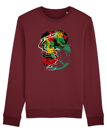 Flower Dragon Burgundy
