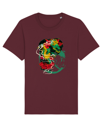 Flower Dragon Burgundy