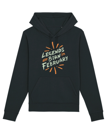 Legends Are Born In February Black
