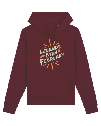 Legends Are Born In February Burgundy