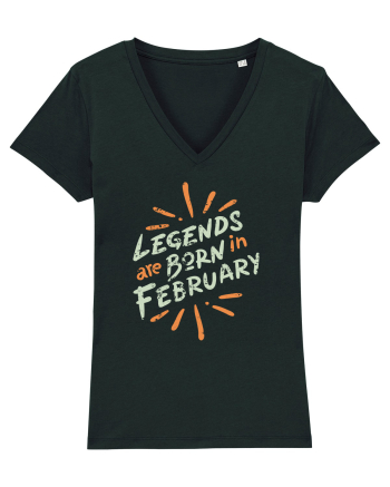 Legends Are Born In February Black