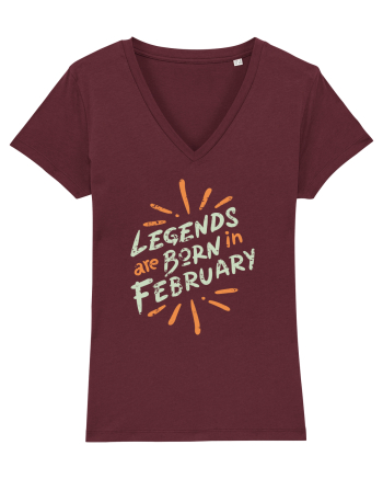 Legends Are Born In February Burgundy