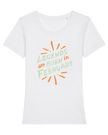 Legends Are Born In February White