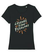 Legends Are Born In February Tricou mânecă scurtă guler larg fitted Damă Expresser