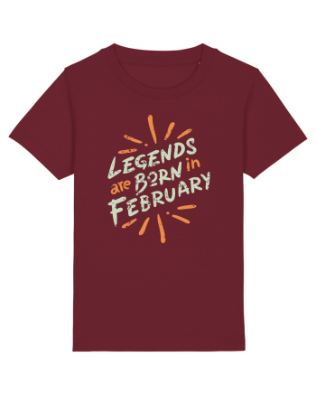 Legends Are Born In February Burgundy