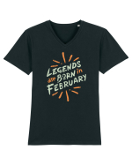 Legends Are Born In February Tricou mânecă scurtă guler V Bărbat Presenter