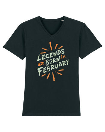 Legends Are Born In February Black