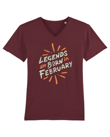 Legends Are Born In February Burgundy
