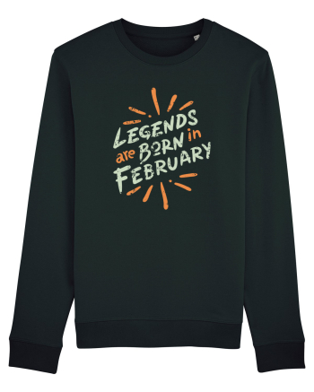 Legends Are Born In February Black