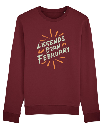 Legends Are Born In February Burgundy