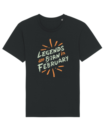 Legends Are Born In February Black