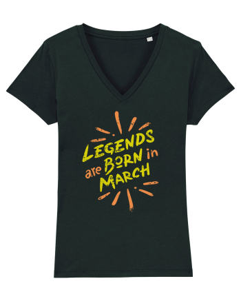 Legends Are Born In March Black