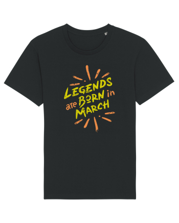 Legends Are Born In March Black