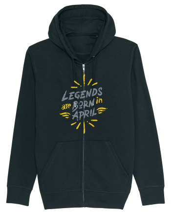 Legends Are Born In April Black
