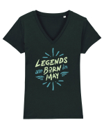 Legends Are Born In May Tricou mânecă scurtă guler V Damă Evoker