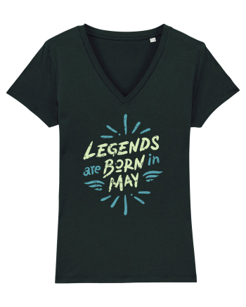 Legends Are Born In May Black