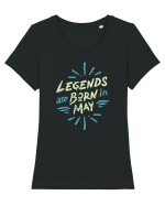 Legends Are Born In May Tricou mânecă scurtă guler larg fitted Damă Expresser