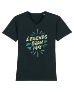 Legends Are Born In May Tricou mânecă scurtă guler V Bărbat Presenter