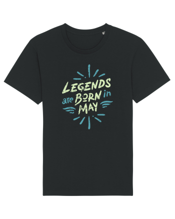 Legends Are Born In May Black