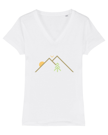 Peisaj Geometric Minimalist White