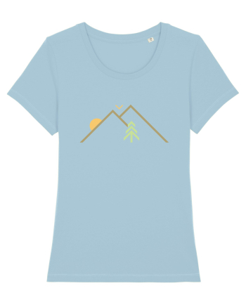 Peisaj Geometric Minimalist Sky Blue