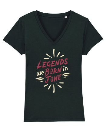 Legends Are Born In June Black