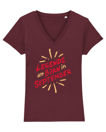 Legends Are Born In September Burgundy