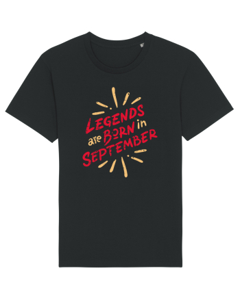 Legends Are Born In September Black