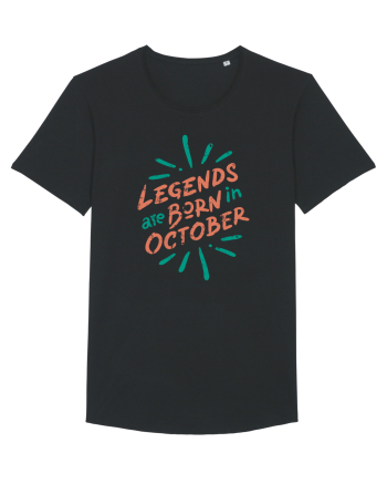 Legends Are Born In October Black